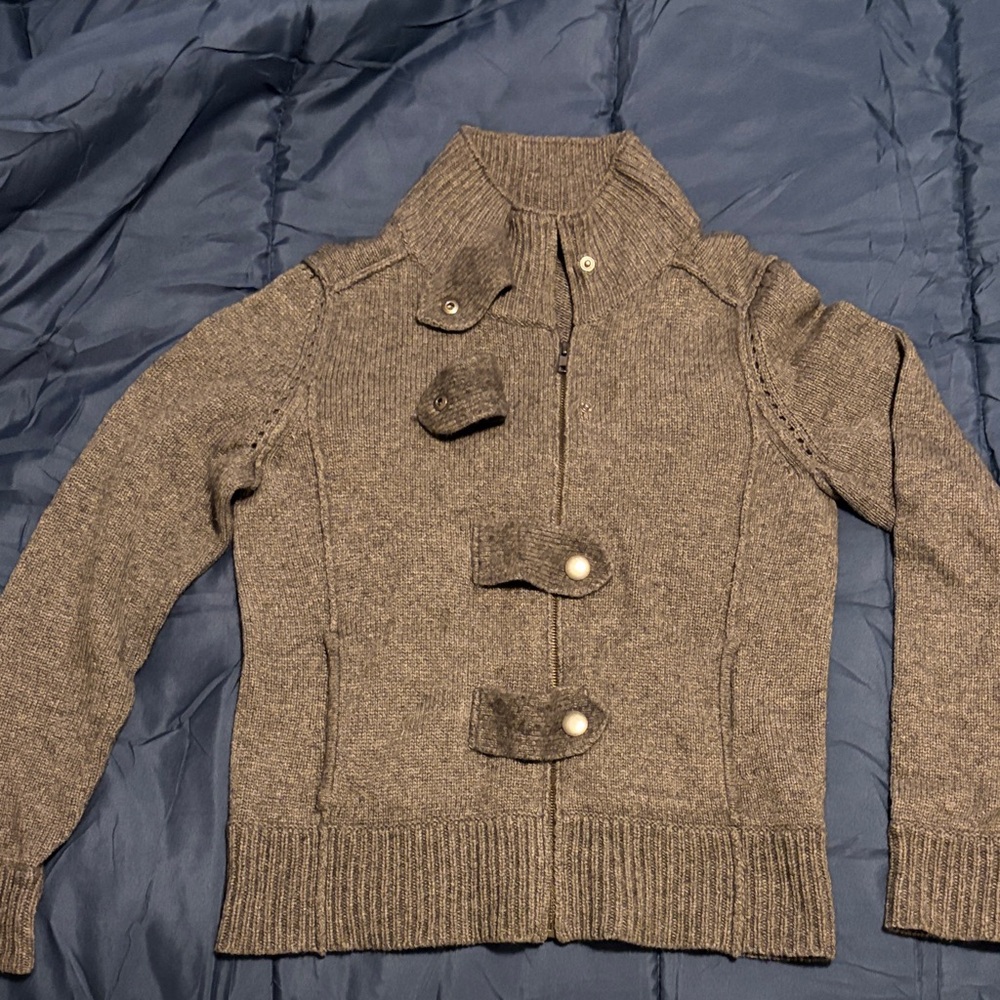 Banana Republic Gray Knit Cardigan